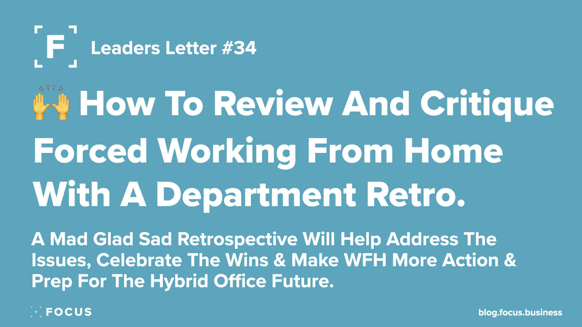 How To Review And Critique Forced Working From Home With A Department Retro