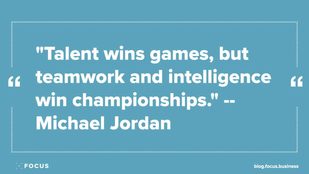 Michael Jordan Focus Teamwork Quote